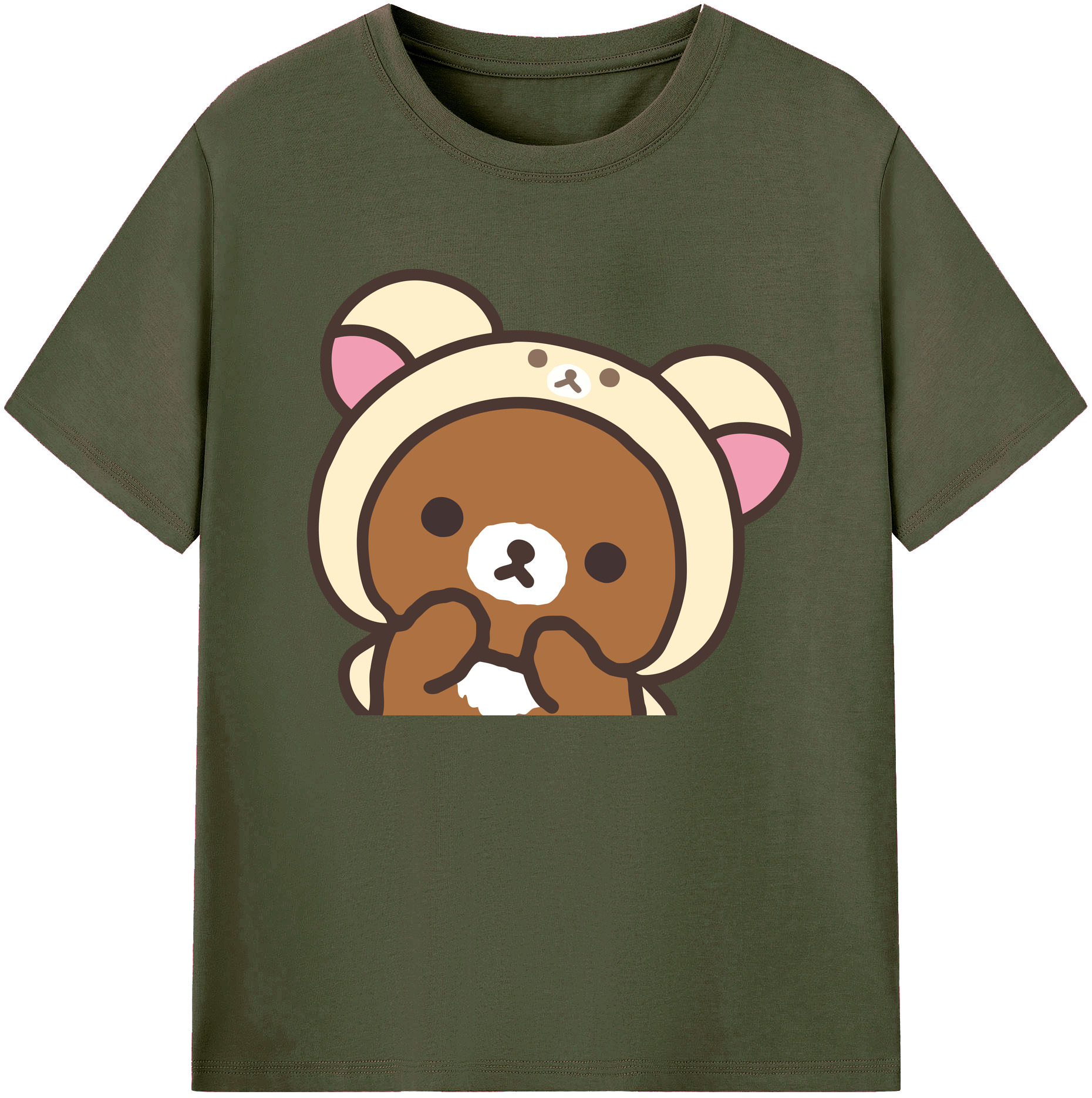（画像用） リラックマ リラックマ キイロイトリ Rilakkuma Korilakkuma Kiiroitori 綿100％ メンズ半袖Tシャツ｜肌触りやわらか＆通気性